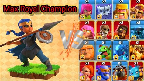 Royal Champion Vs All Troops Max Royal Champion Vs Max All Troops Clash Of Clans Youtube