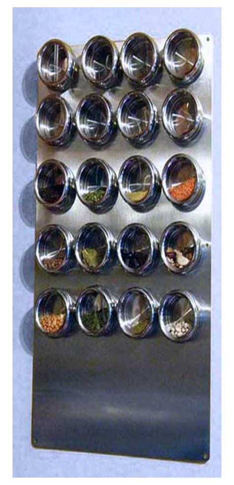 Homehours Stainless Steel Spice Tin Base 12 X 24 For Magnetic Spice