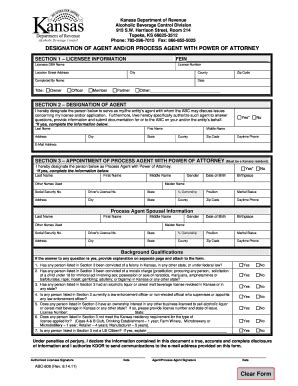 Fillable Online Ksrevenue Designation Of Agent Ksrevenue Fax Email