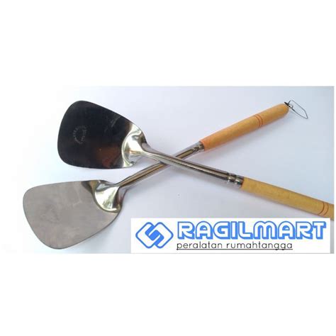 Jual Spatula Stainless Gagang Kayu Dan Spatula Full Stainless Shopee