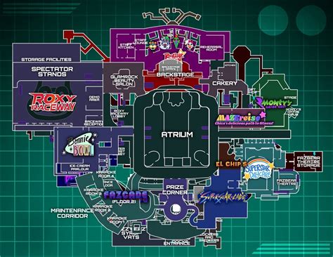 Fnaf2 map layout during gameplay by sega htf on deviantart – Artofit