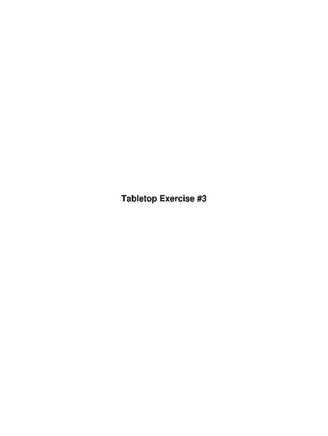 Fillable Online Cert Tabletop Exercise This Document Provides