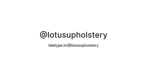 Lotus Upholstery Cleaning Melbourne Teletype