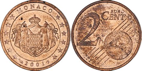 Monaco Euro Cent A Rainier Iii Paris Unz Copper Plated