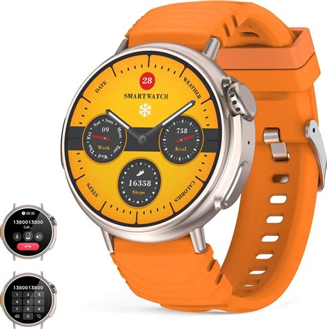 Montre connectée Homme Femme avec Appel Assistant Vocal 1 52 Rond