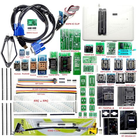 RT809H Flash Программатор EMMC NAND + 45 Adapter BGA63 BGA64 EMMC seat ...