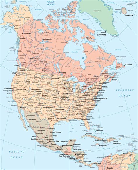 map of north america and greenland 8
