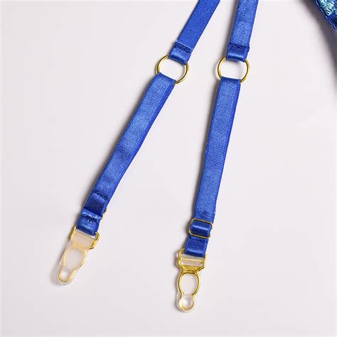 Дамско бельо Ellolace Floral Lingerie Fancy Transparent Sutien Brief Set with Garters Embroidery