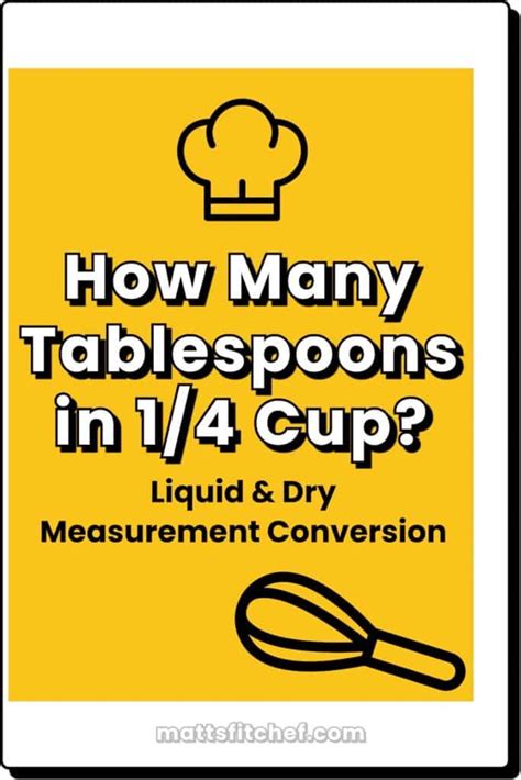 How Many Tablespoons In 1 4 Cup