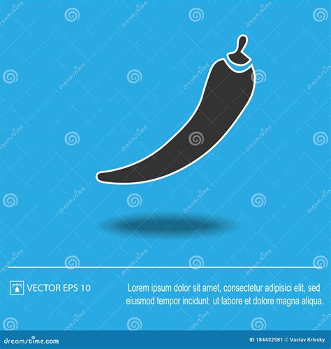 Chilli Pepper Vector Icon Hot Symbol Stock Vector Illustration Of Vegetable Vegetarian