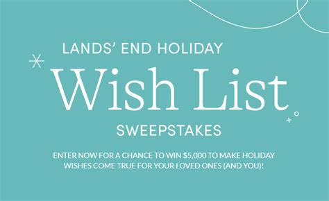 Lands End Holiday Wish List Sweepstakes Sun Sweeps