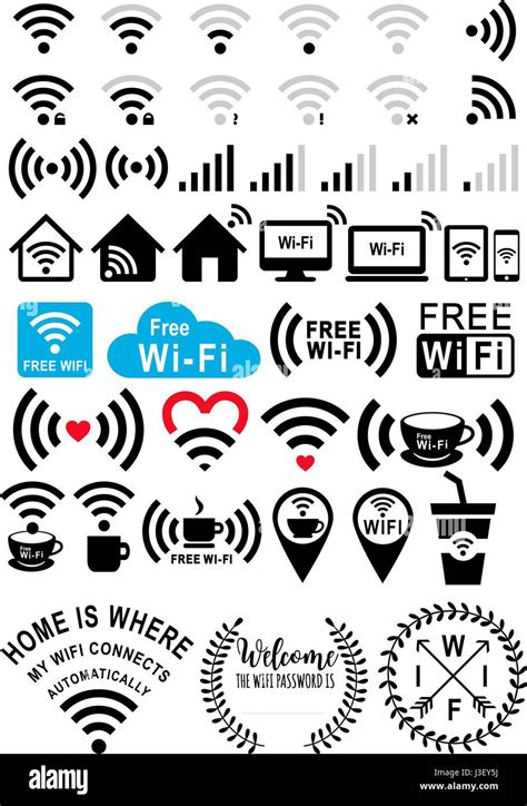 Señales Wifi iconos wi fi café y zona wifi gratuita un conjunto de