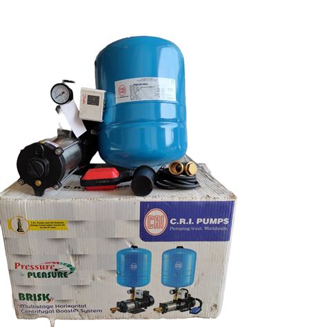 Cri 1 Hp Pressure Booster Pump With 24 Ltr Pressure Tank And Float