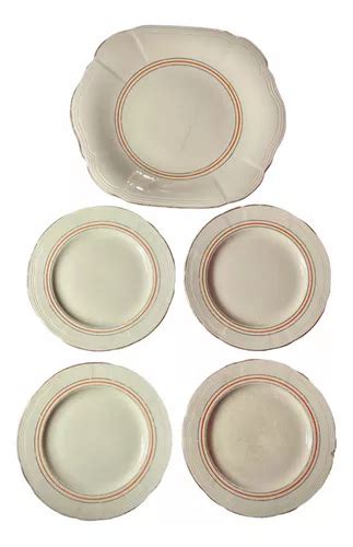 Lote 4 Platos Alfred Meakin Porcelana Inglesa