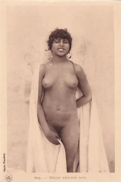 NORTH AFRICA ARAB Nude Beauty Harem Original Real Photo Postcard 1910s