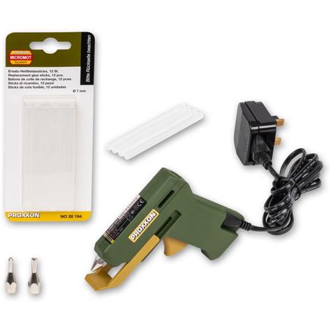 PROXXON HKP HOT MELT GLUE GUN GLUE STICKS PACKAGE DEAL Chronos Engineering Supplies
