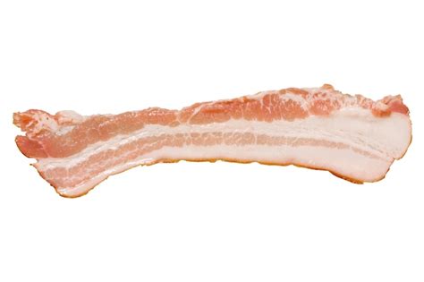 Premium Photo Smoked Bacon Isolated On White