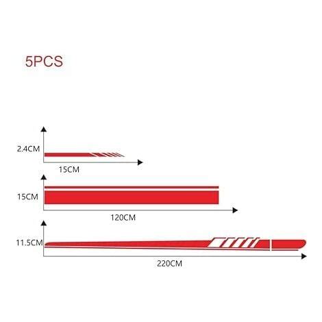 Ahlsen 5 pièces Autocollant voiture autocollant de capot de