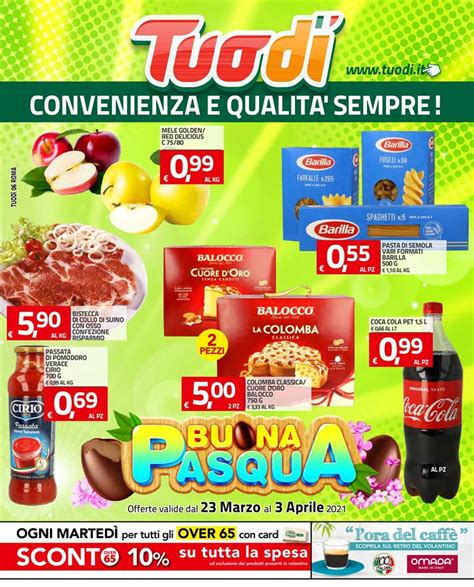 Volantino Tuodì Buona Pasqua convenienza dal 23 03 al 3 04 2021