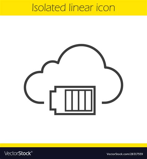 Cloud Computing Linear Icon Royalty Free Vector Image