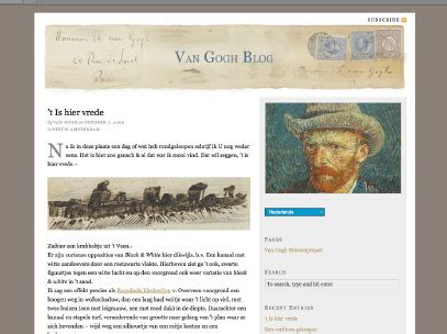 Weblog Voor Vincent Van Gogh Digitale Kunstkrant