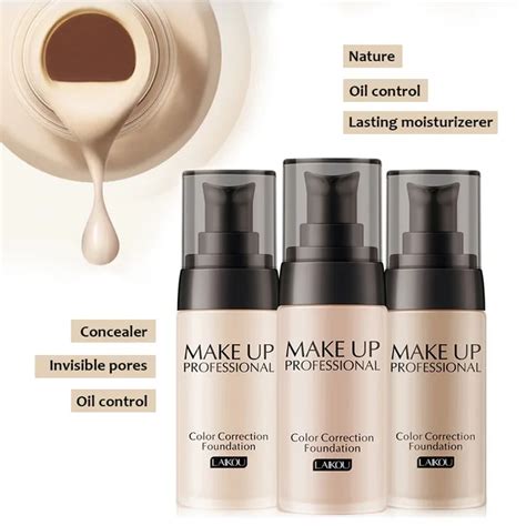 Liquid Foundation Long Lasting Moisturizing Women Nude Makeup Face Foundation Liquid Cover