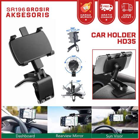 Jual Car Holder Mobil Jepit In Hd Dudukan Handphone Jepit Universal