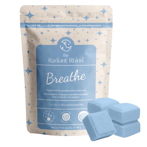 Breathe Peppermint Eucalyptus Shower Steamers The Radiant Rhino