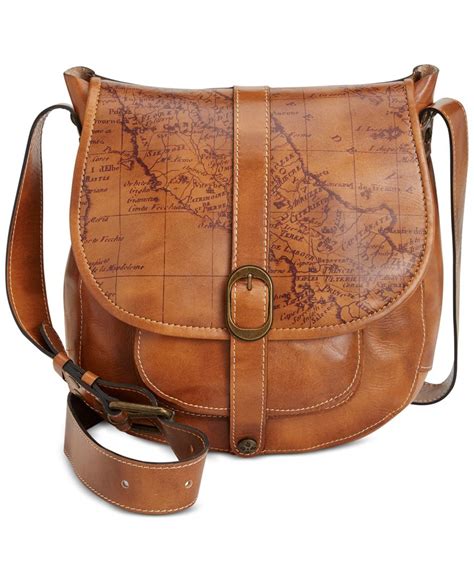 Patricia Nash Signature Map Barcelona Saddle Bag In Brown Lyst