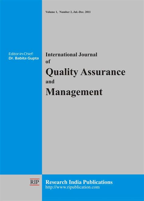 Ijqam International Journal Of Quality Assurance And Management Computer Science Journals