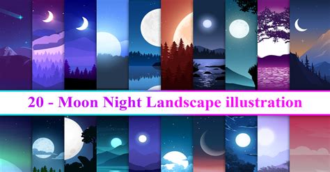 Moon Night Landscape, Night Landscape, Nature Landscape