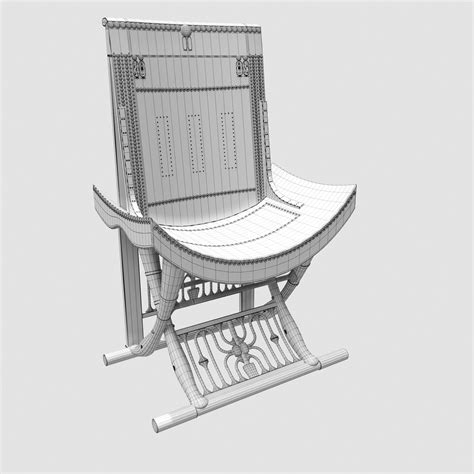 Modelo 3d Kit Mobiliario Egipcio Trono Ceremonial Tutankamon