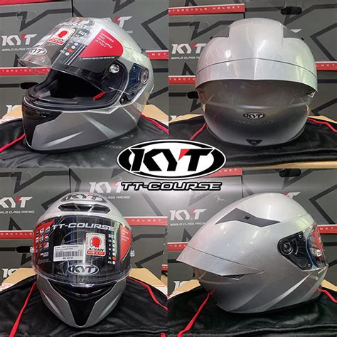 ORIGINAL KYT TT COURSE FULL FACE HELMET TT COURSE TOPI KELEDAR HELMET