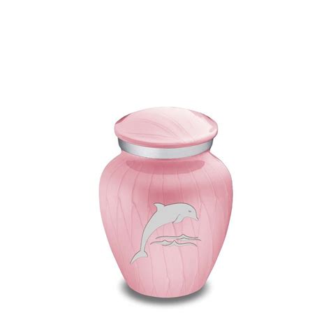 Keepsake Embrace Pearl Light Pink Dolphin Cremation Urn Cremation