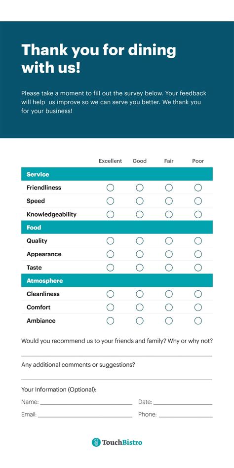 Restaurant Comment Cards: Free Template & Tips