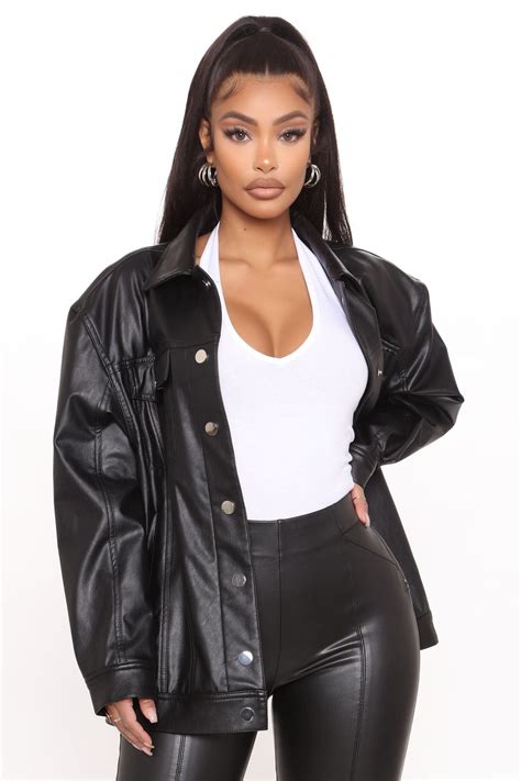 Switch Up Faux Leather Jacket Black Fashion Nova