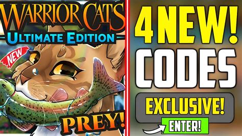 WorkingWARRIOR CATS ULTIMATE EDITION CODES WARRIOR CATS CODES