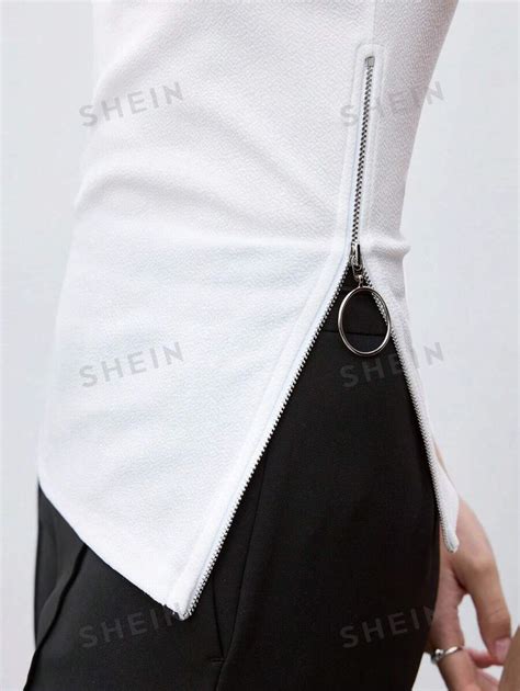 SHEIN BIZwear Top Corto De Un Solo Color Con Diseño Sin Tirantes Con