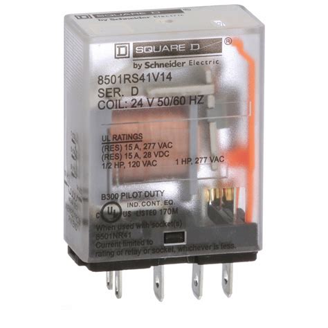 SCHNEIDER Socket Mounted 15 A Current Rating General Purpose Relay