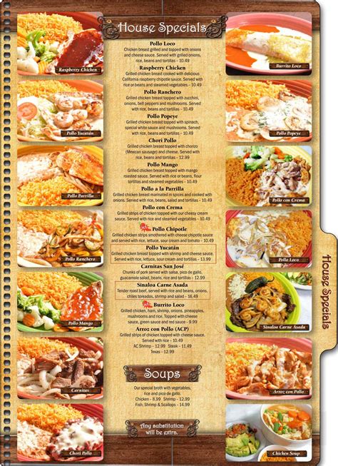 La Hacienda Mexican Restaurant Menu In Greensboro North Carolina Usa