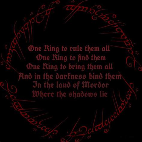 The One Ring Poem | LOTR Amino