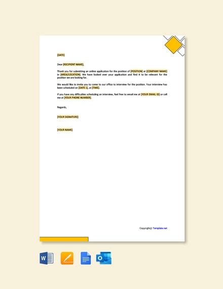 Interview Invitation Letter Sample Database Letter Template Collection