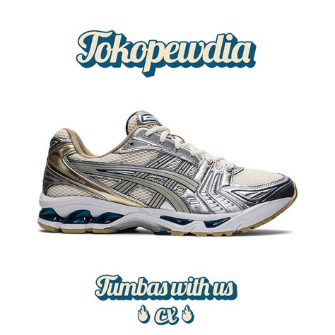 Jual Asics Gel Kayano 14 Cream Pure Silver Shopee Indonesia