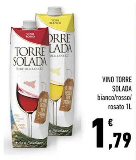 VINO TORRE SOLADA bianco/rosso/ rosato 1L offerta di Conad