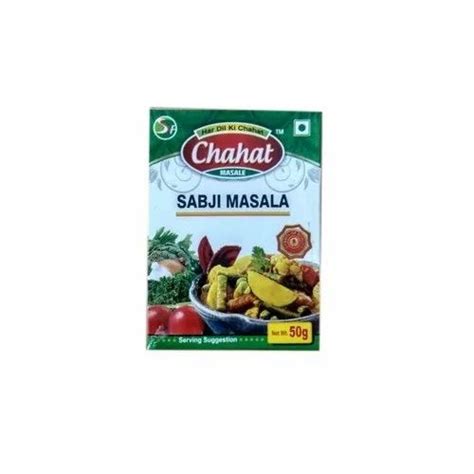 Chahat Gm Sabji Masala Packaging Size G Packaging Type Box At