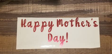 Happy Mothers Day Vinyl Sticker Etsy