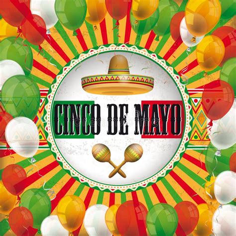 Cinco De Mayo Emblem Concrete Fiesta Stock Vector Illustration Of