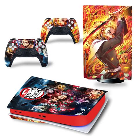 Demon Slayer PS5 skin Anime PS5 Disk edition decal - Purple Frog Shopping