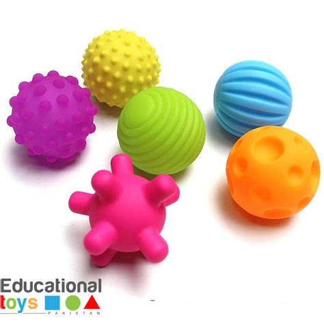 Buy Textured Multi Sensory Ball Set For Babies 6 Pcs Online