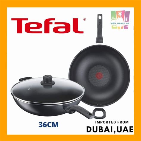 Tefal Cook Easy 36CM NON STICK WOKPAN WITH LID 36CM And TITANIUM